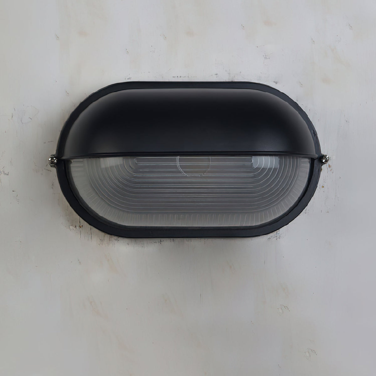 Industrial Outdoor Wall Light with Ribbed Glass Shade – Weatherproof Porch & Patio Sconce for Entryways, Doorways & Garden Lighting | Thomler