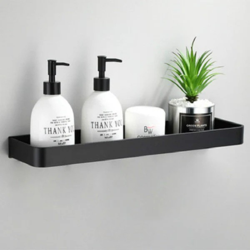 No-Drill Aluminum Bathroom Shelf – Space-Saving Wall Organizer for Shampoo & Toiletries | Thomler