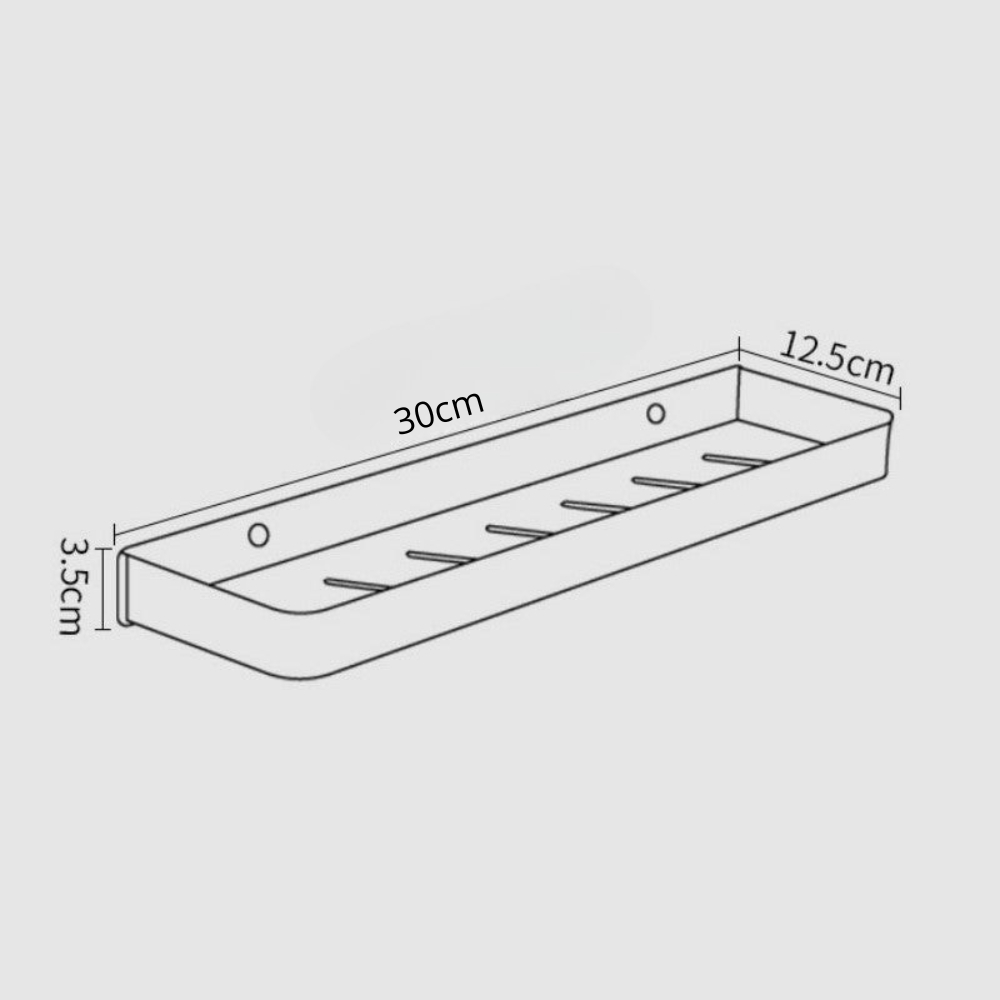 Adhesive Shower Shelf Wall Mounted Stainless Steel Organizer Bathroom Storage Rack No Drilling Rust Resistant Shower Caddy for Toiletries | Thomler