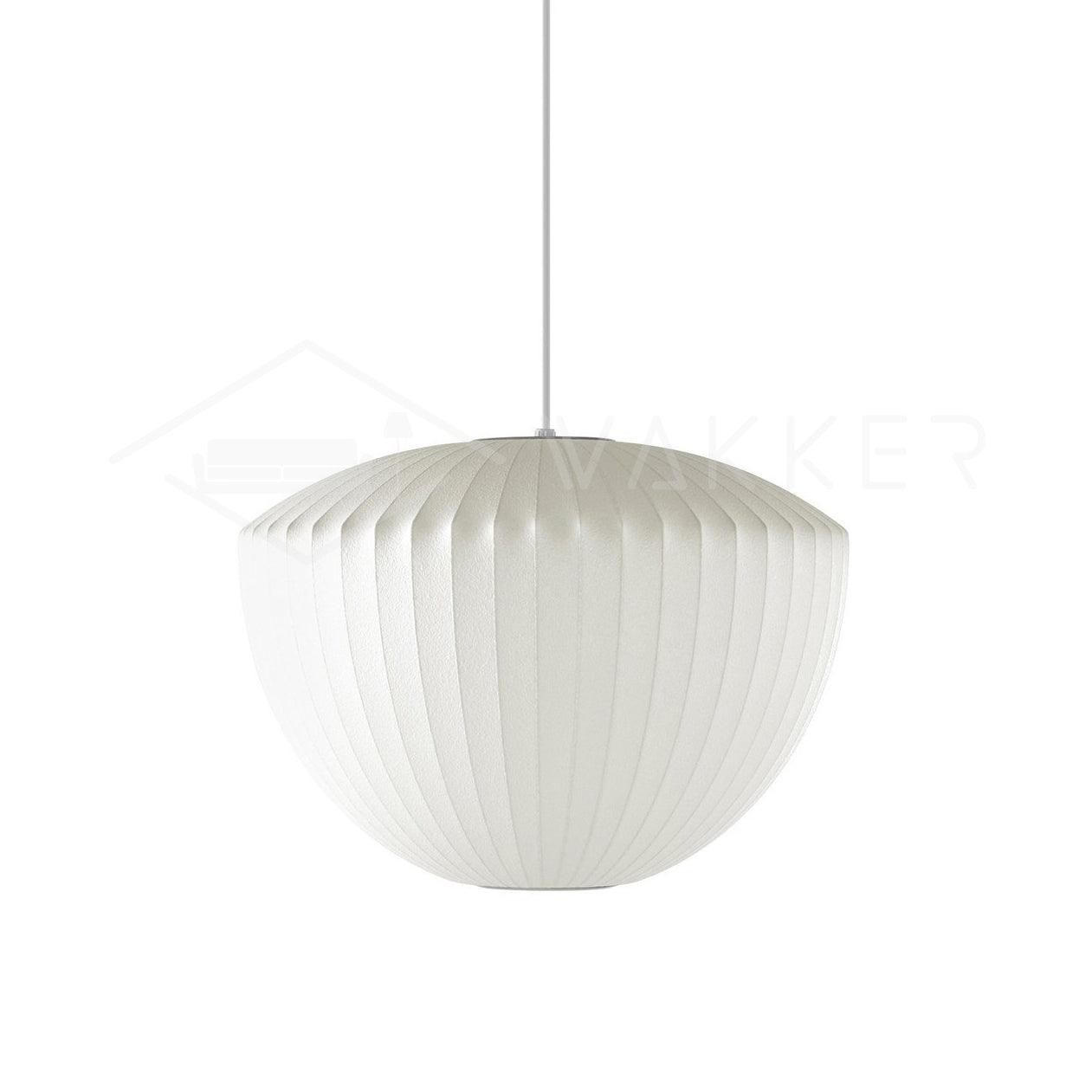 Bubble Silk Pendant Light 19.7 in White Ceiling Dining Room Modern Hanging Lamp | Thomler