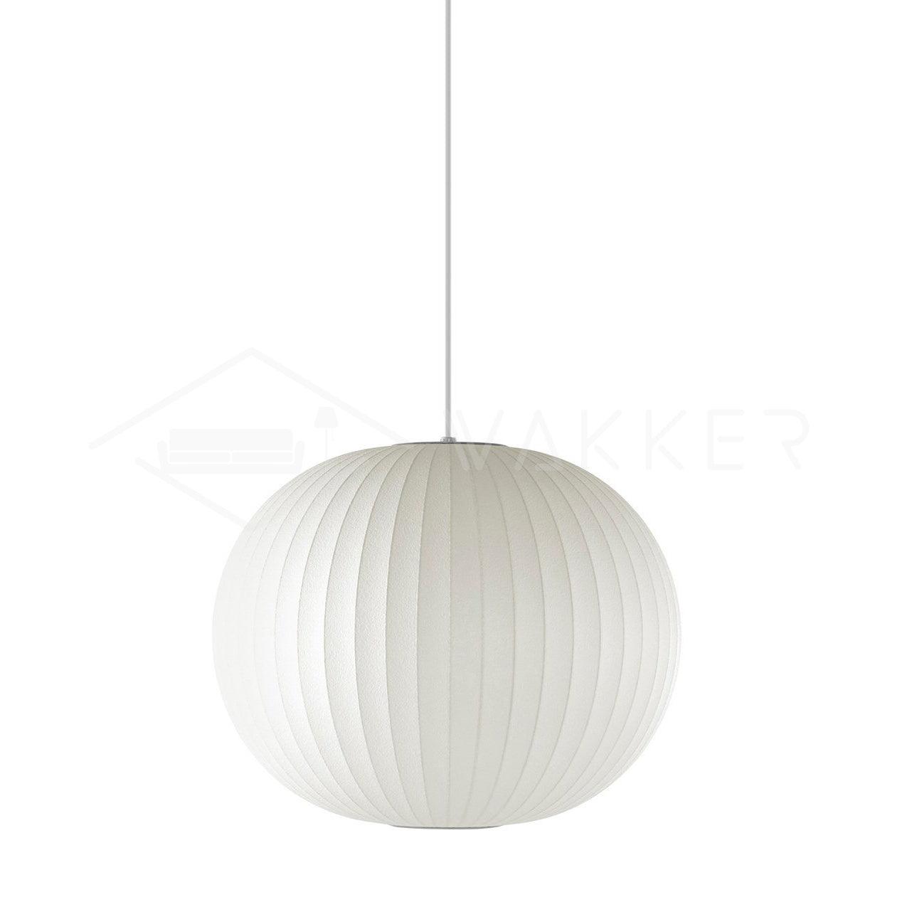 Bubble Silk Pendant Light 19.7 in White Ceiling Dining Room Modern Hanging Lamp | Thomler