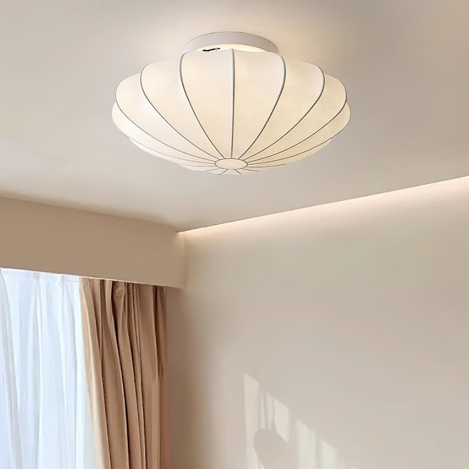 Ceiling Light Metal Silk 15.7 in White Indoor Living Room Bedroom Wall Mount Fixture Modern Decorative Lighting | Thomler