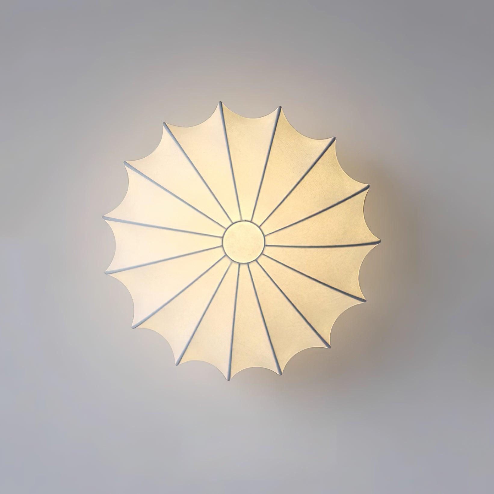 Ceiling Light Metal Silk 15.7 in White Indoor Living Room Bedroom Wall Mount Fixture Modern Decorative Lighting | Thomler