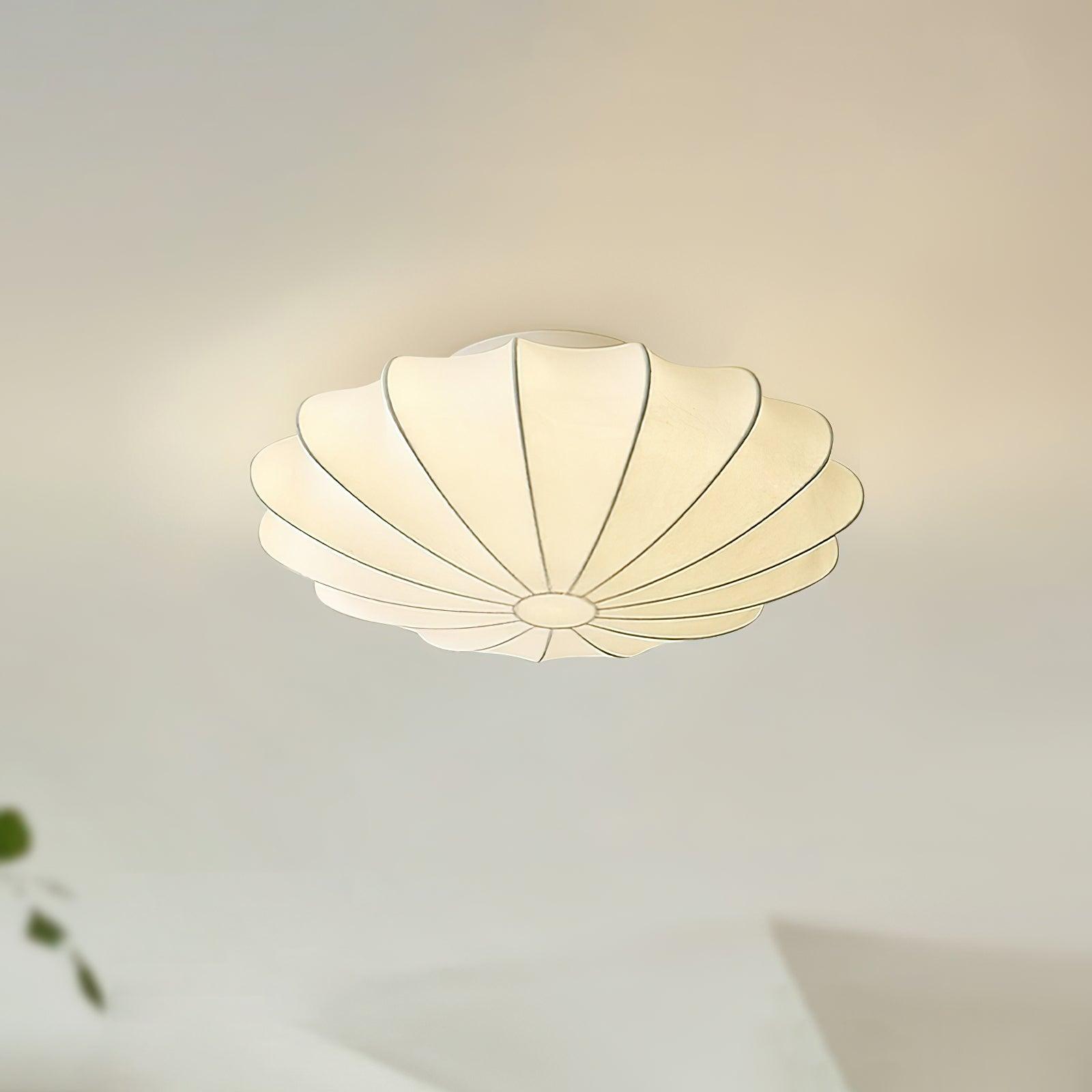 Ceiling Light Metal Silk 15.7 in White Indoor Living Room Bedroom Wall Mount Fixture Modern Decorative Lighting | Thomler