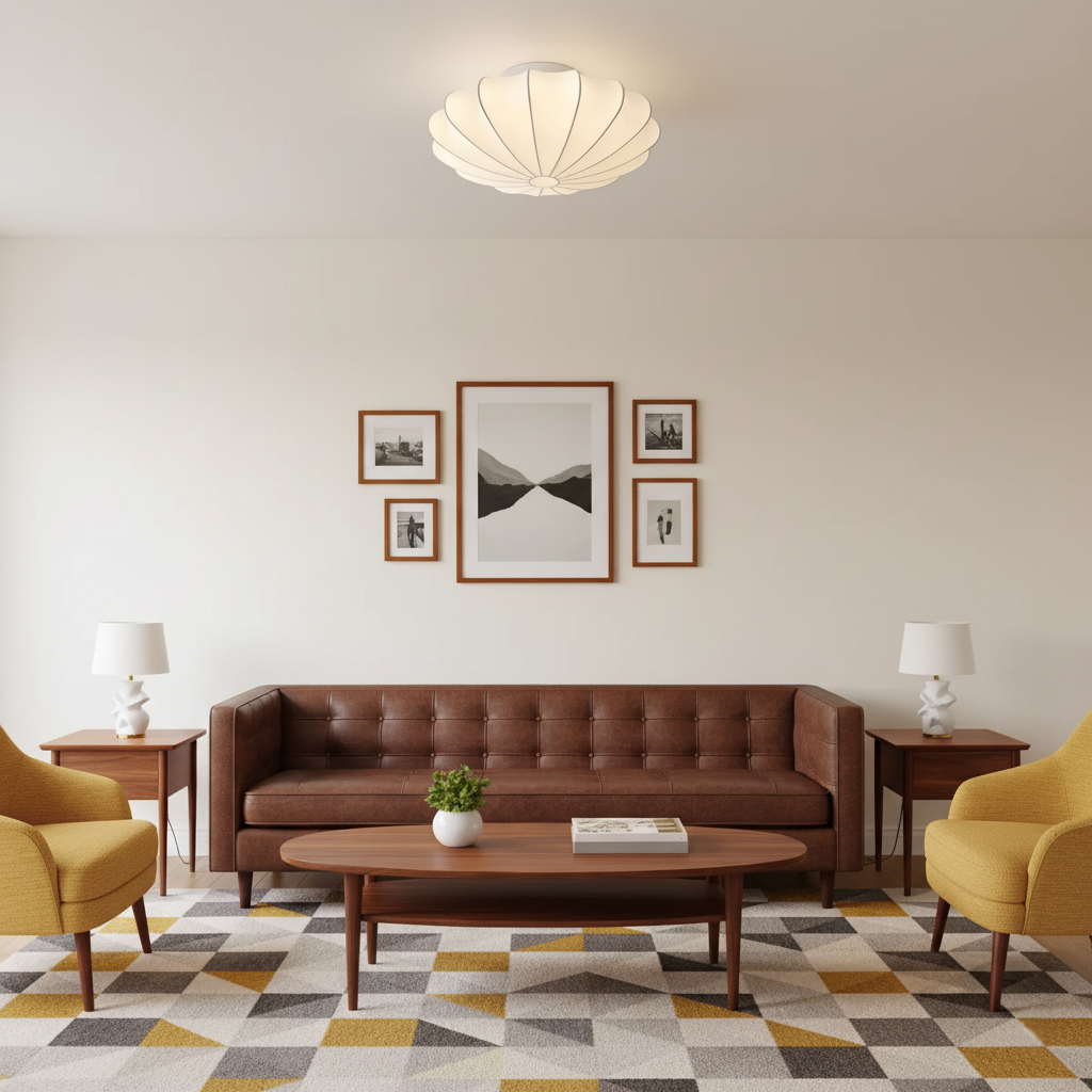 Ceiling Light Metal Silk 15.7 in White Indoor Living Room Bedroom Wall Mount Fixture Modern Decorative Lighting | Thomler