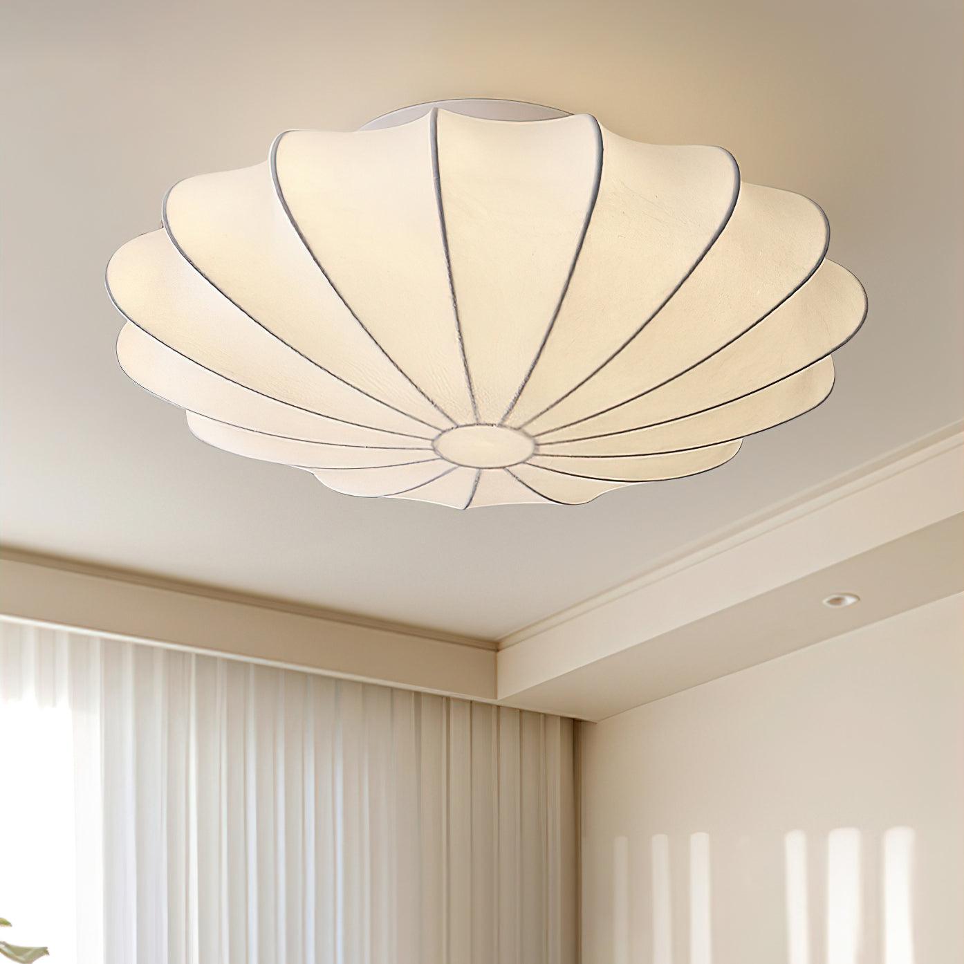 Ceiling Light Metal Silk 15.7 in White Indoor Living Room Bedroom Wall Mount Fixture Modern Decorative Lighting | Thomler