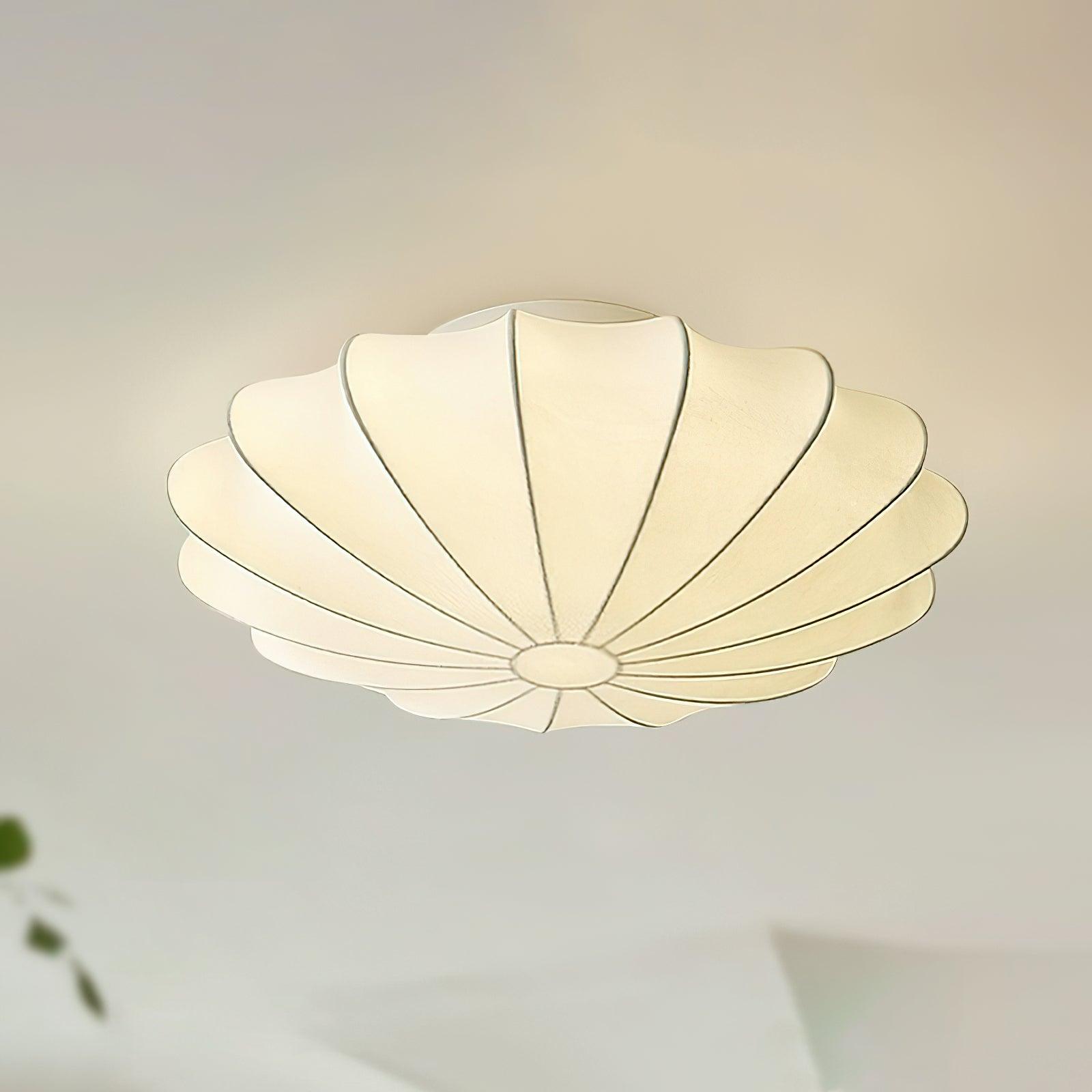 Ceiling Light Metal Silk 15.7 in White Indoor Living Room Bedroom Wall Mount Fixture Modern Decorative Lighting | Thomler