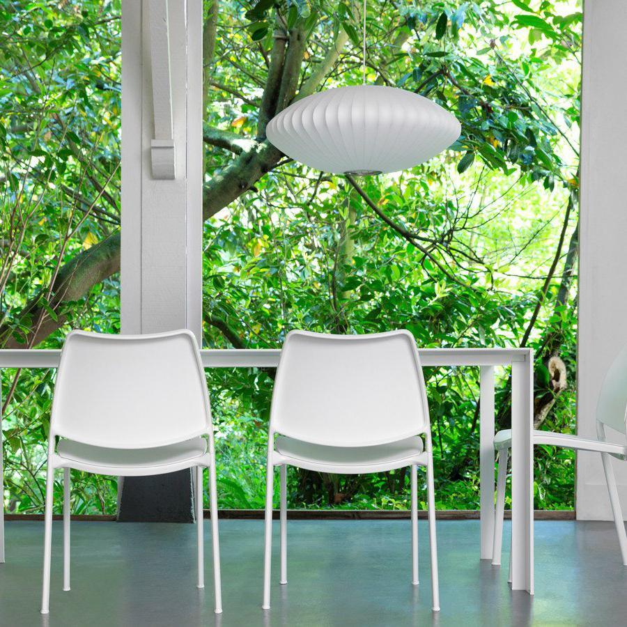 Bubble Silk Pendant Light 19.7 in White Ceiling Dining Room Modern Hanging Lamp | Thomler