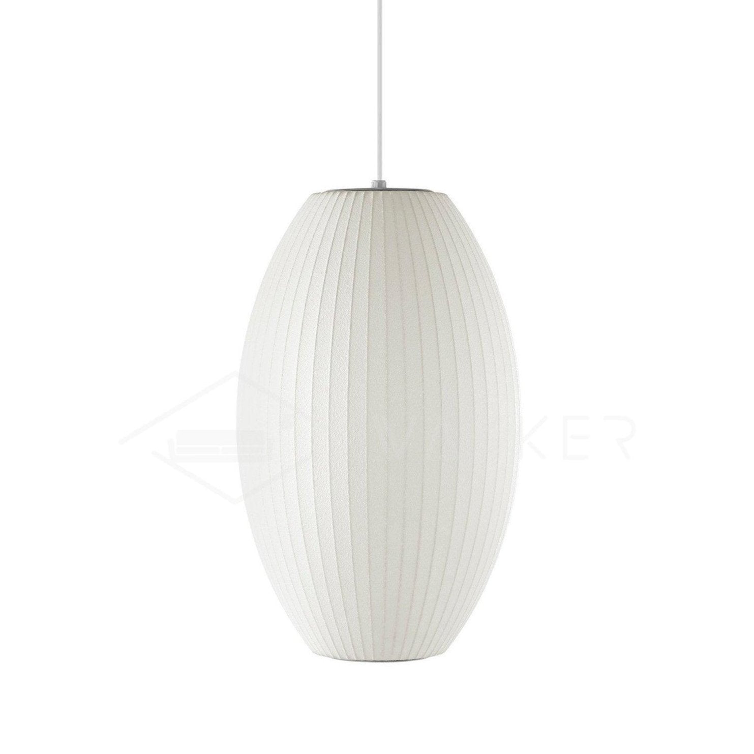 Bubble Silk Pendant Light 19.7 in White Ceiling Dining Room Modern Hanging Lamp | Thomler