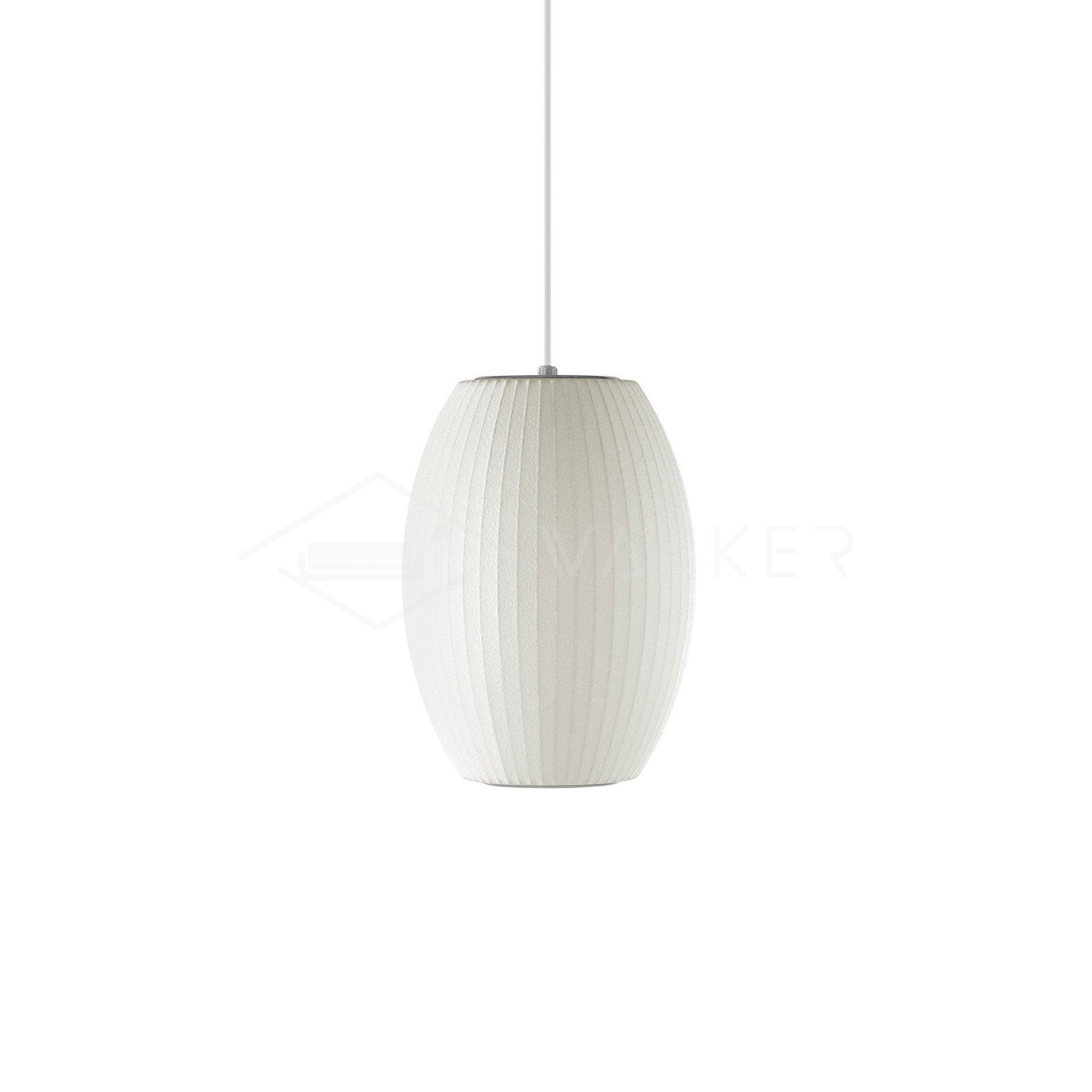 Bubble Silk Pendant Light 19.7 in White Ceiling Dining Room Modern Hanging Lamp | Thomler