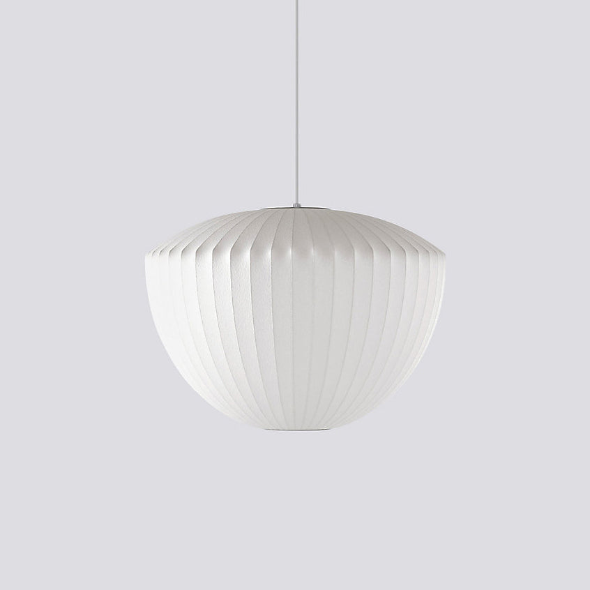 Bubble Silk Pendant Light 19.7 in White Ceiling Dining Room Modern Hanging Lamp | Thomler