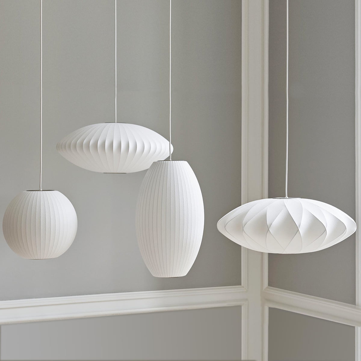 Bubble Silk Pendant Light 19.7 in White Ceiling Dining Room Modern Hanging Lamp | Thomler