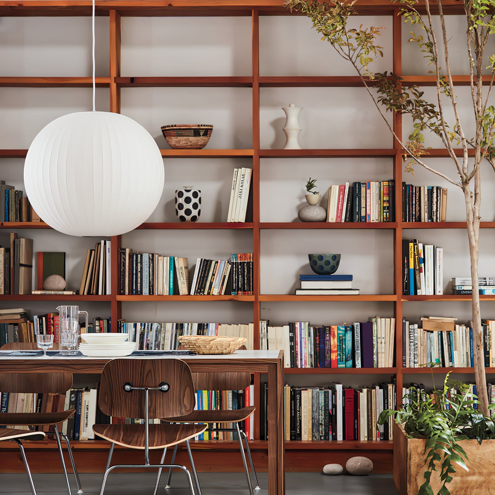 Bubble Silk Pendant Light 19.7 in White Ceiling Dining Room Modern Hanging Lamp | Thomler