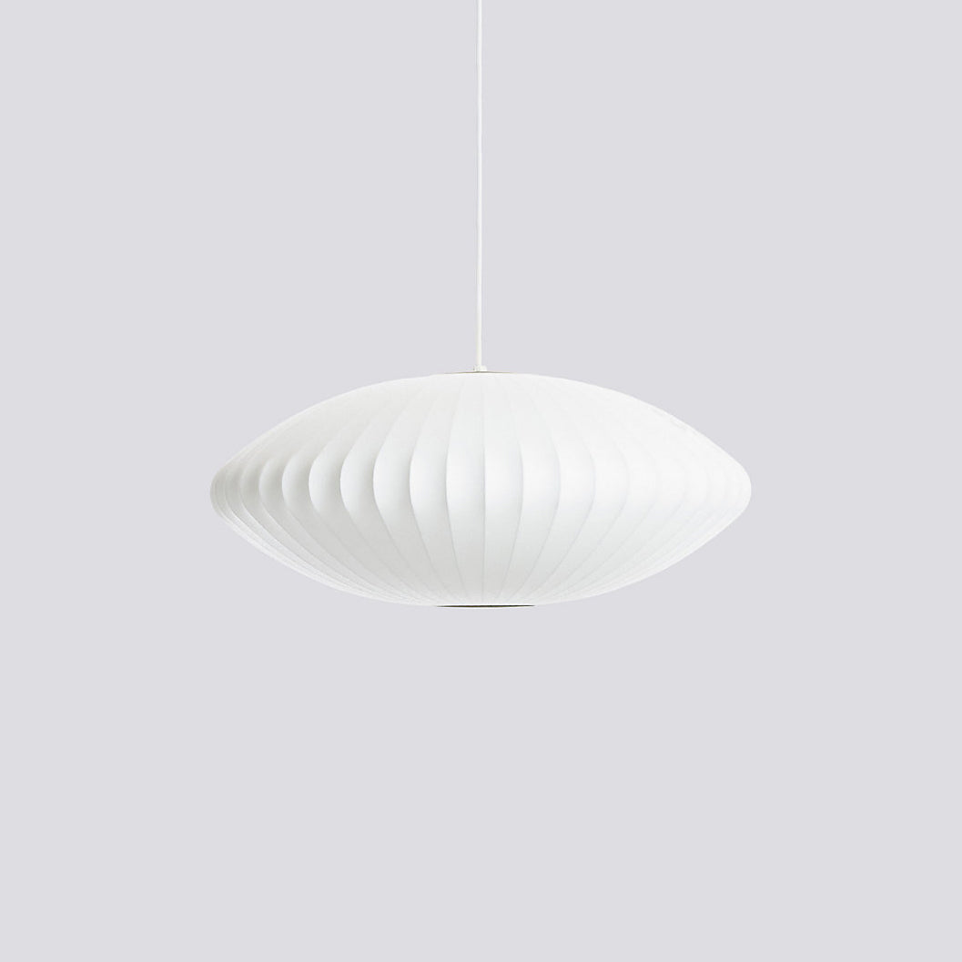 Bubble Silk Pendant Light 19.7 in White Ceiling Dining Room Modern Hanging Lamp | Thomler