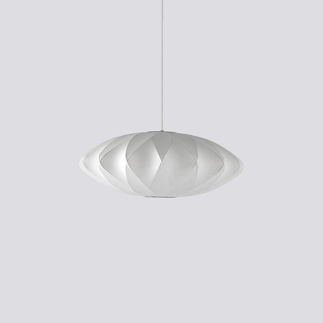 Bubble Silk Pendant Light 19.7 in White Ceiling Dining Room Modern Hanging Lamp | Thomler