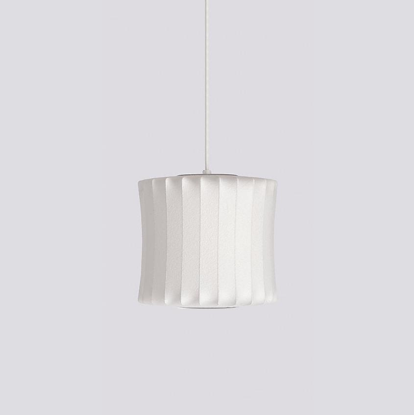 Bubble Silk Pendant Light 19.7 in White Ceiling Dining Room Modern Hanging Lamp | Thomler