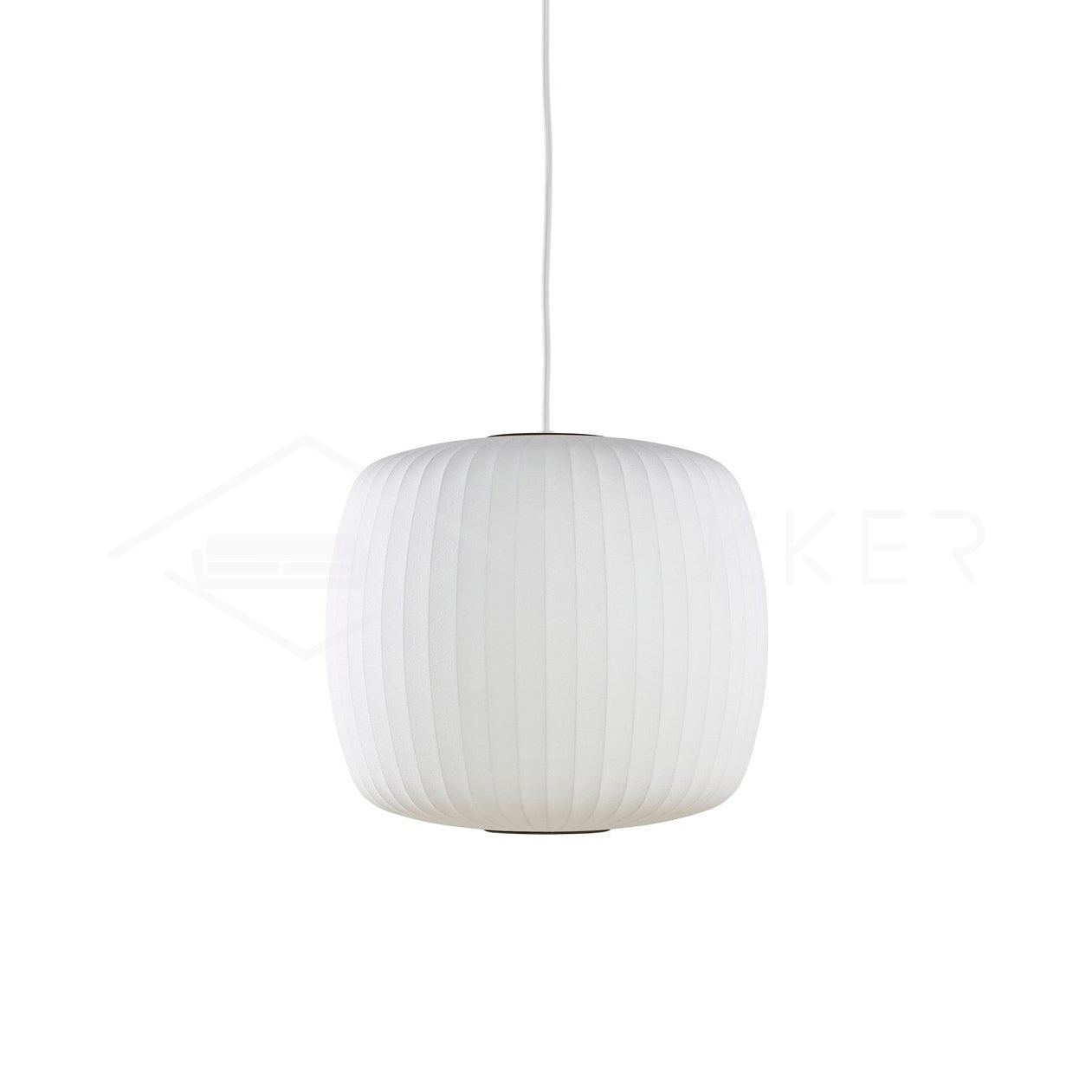 Bubble Silk Pendant Light 19.7 in White Ceiling Dining Room Modern Hanging Lamp | Thomler