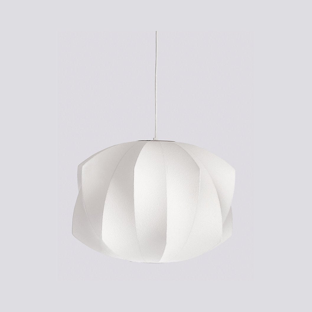 Bubble Silk Pendant Light 19.7 in White Ceiling Dining Room Modern Hanging Lamp | Thomler