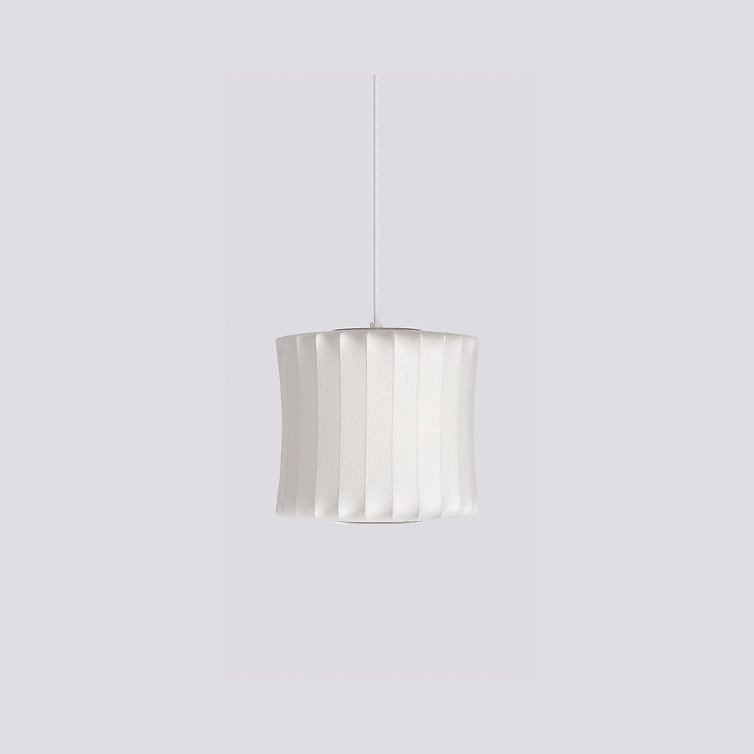 Bubble Silk Pendant Light 19.7 in White Ceiling Dining Room Modern Hanging Lamp | Thomler