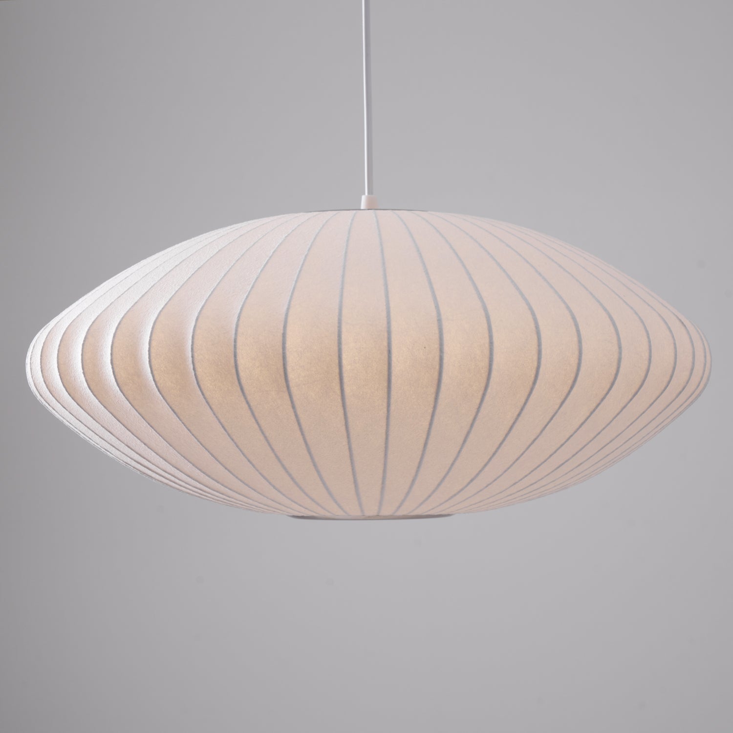 Bubble Silk Pendant Light 19.7 in White Ceiling Dining Room Modern Hanging Lamp | Thomler
