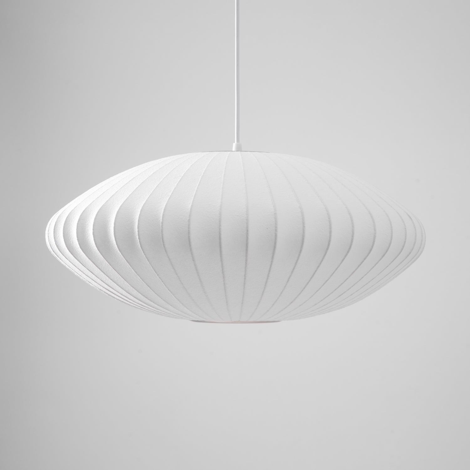 Bubble Silk Pendant Light 19.7 in White Ceiling Dining Room Modern Hanging Lamp | Thomler