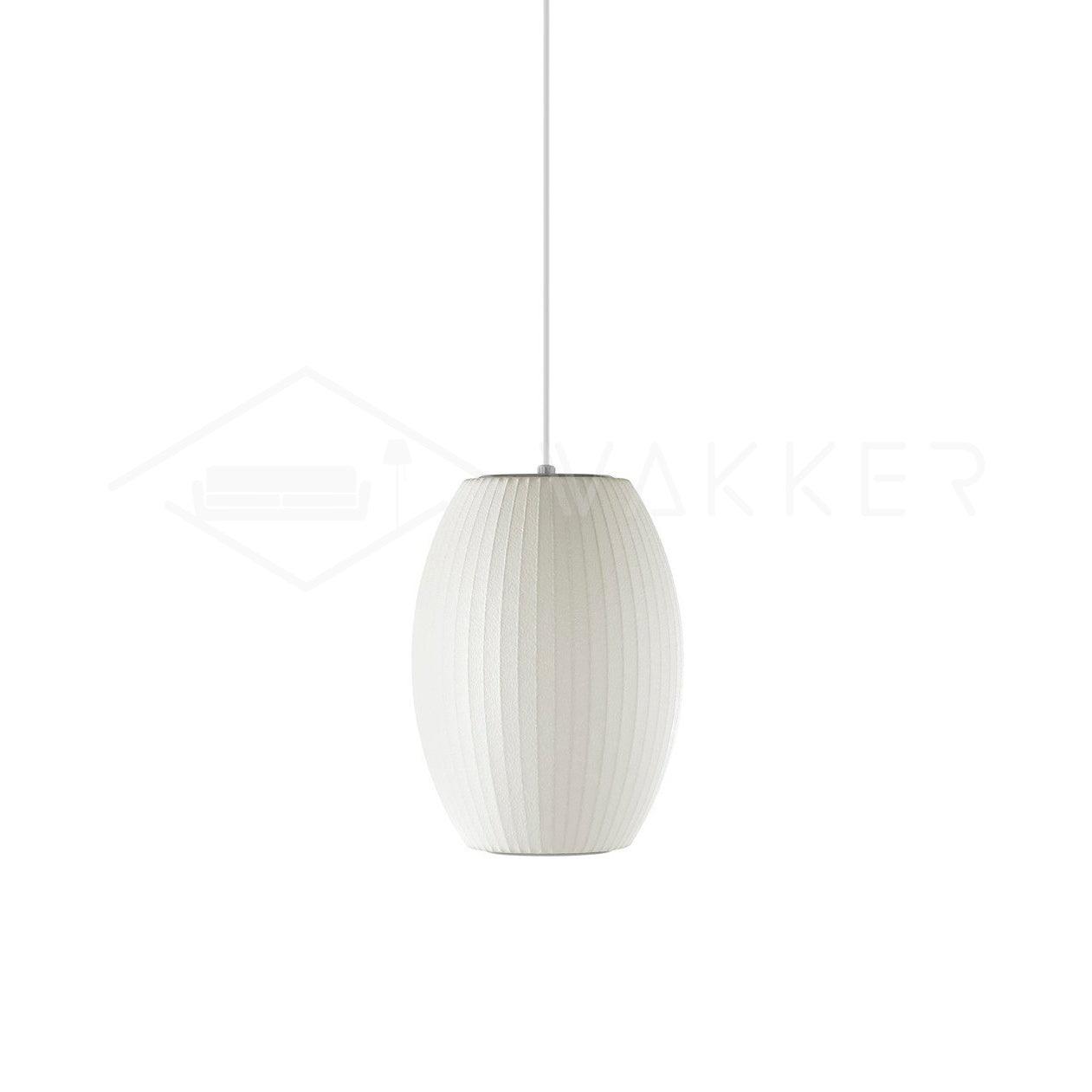 Bubble Silk Pendant Light 19.7 in White Ceiling Dining Room Modern Hanging Lamp | Thomler