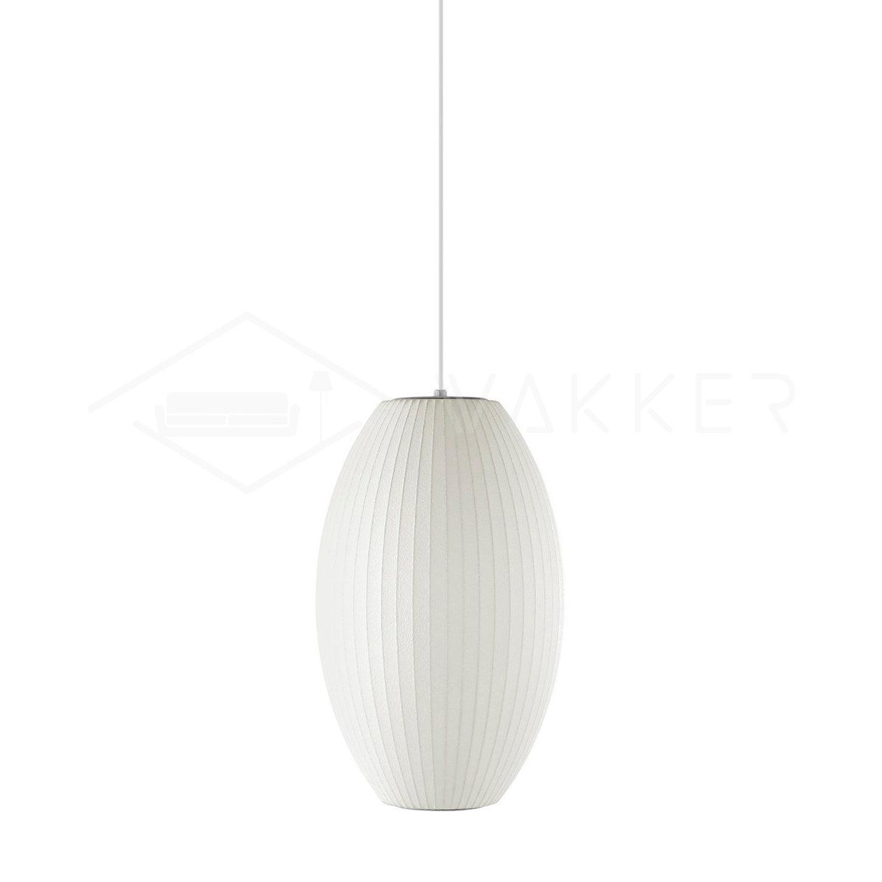 Bubble Silk Pendant Light 19.7 in White Ceiling Dining Room Modern Hanging Lamp | Thomler