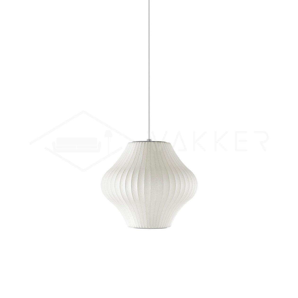 Bubble Silk Pendant Light 19.7 in White Ceiling Dining Room Modern Hanging Lamp | Thomler