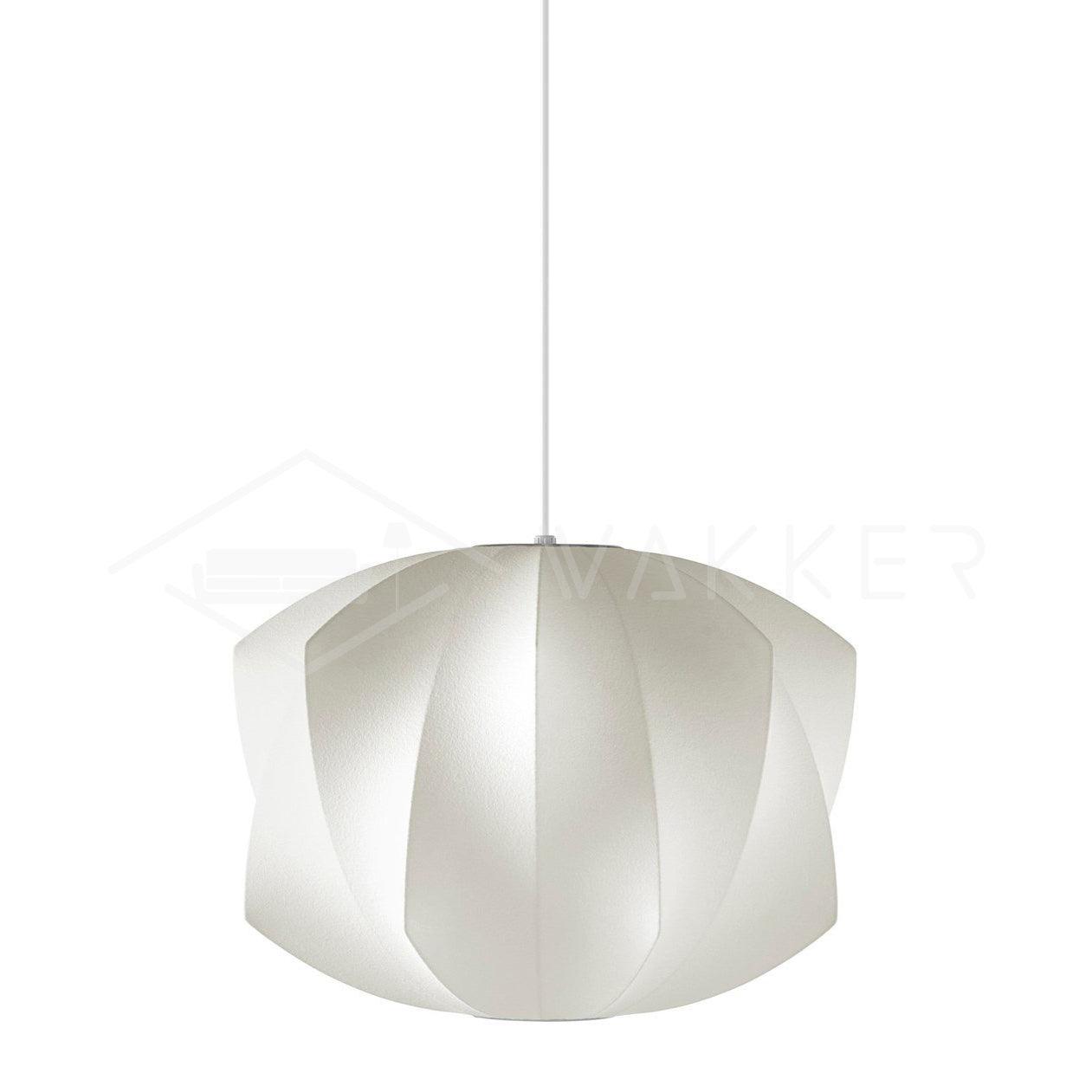 Bubble Silk Pendant Light 19.7 in White Ceiling Dining Room Modern Hanging Lamp | Thomler