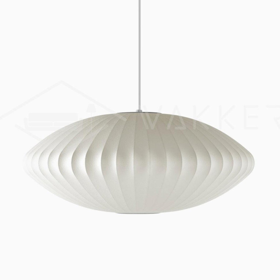 Bubble Silk Pendant Light 19.7 in White Ceiling Dining Room Modern Hanging Lamp | Thomler