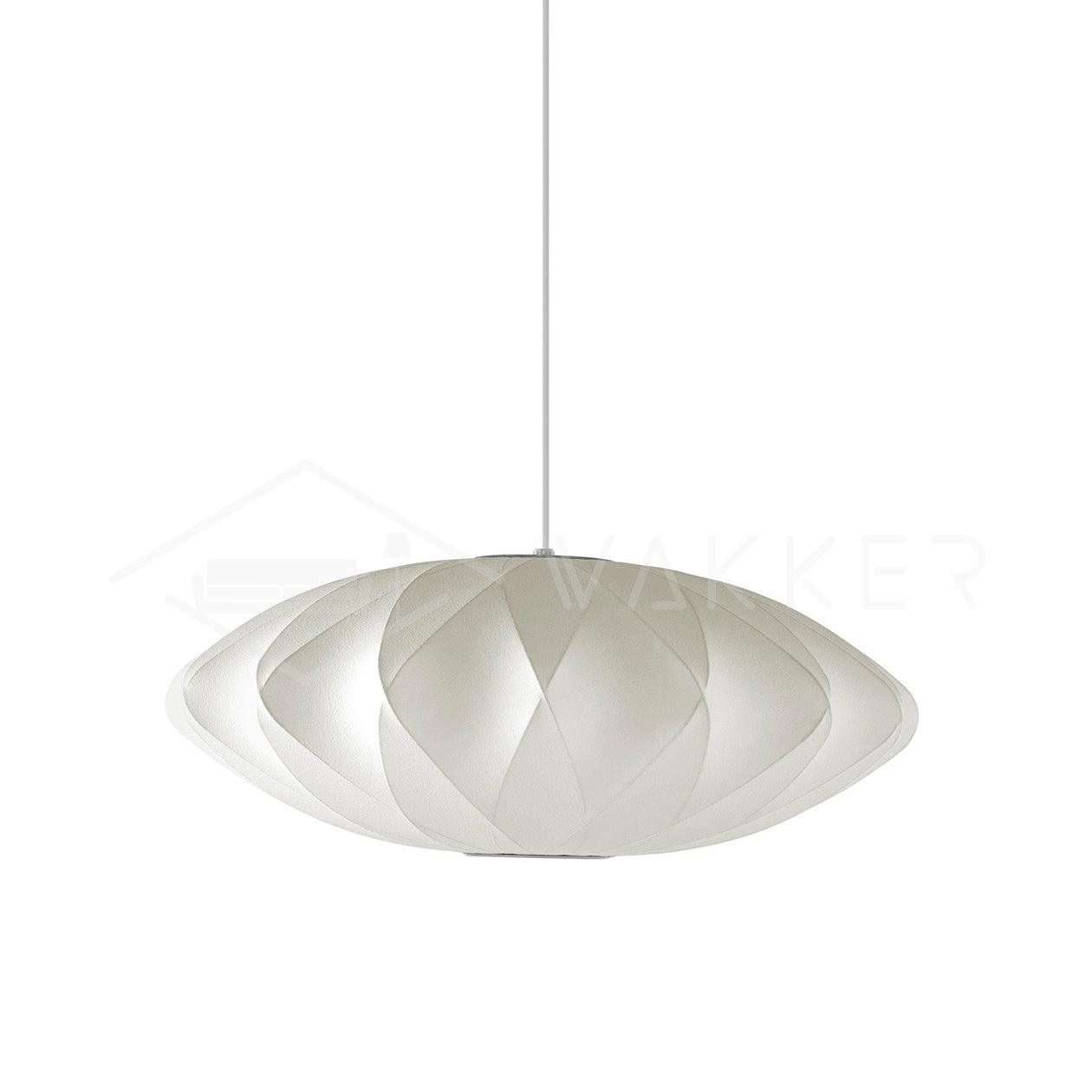 Bubble Silk Pendant Light 19.7 in White Ceiling Dining Room Modern Hanging Lamp | Thomler
