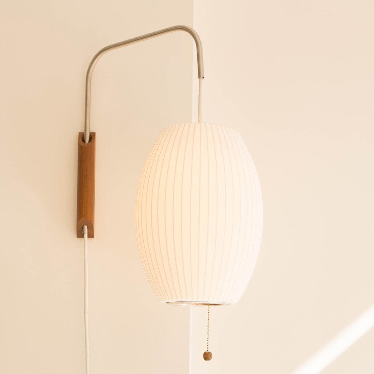 Wall Lamp Polymer Steel 11 in x 15.8 in Walnut Indoor Reading Bedroom Accent Lighting | Thomler