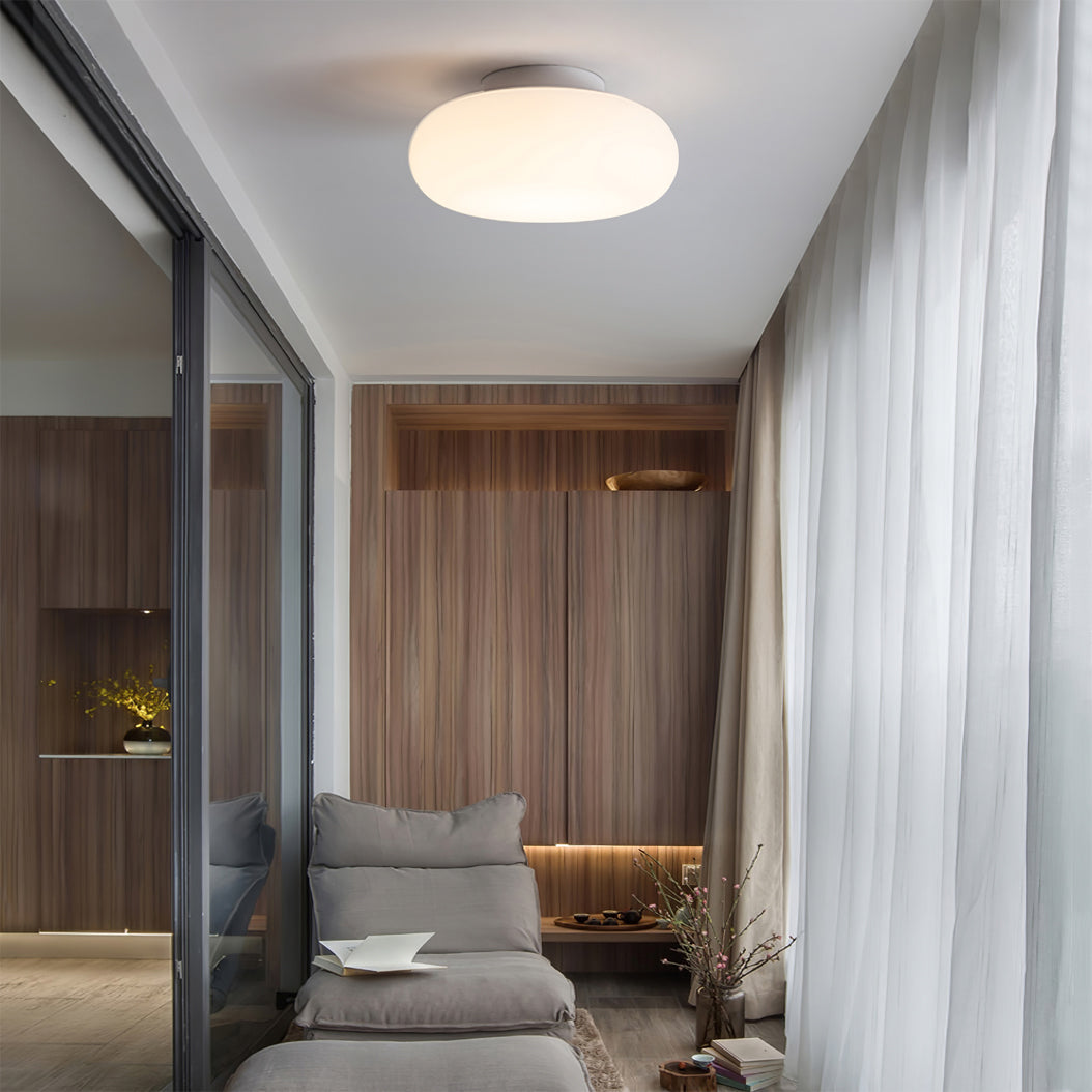 Ceiling Light Metal LED 7.9 in White Indoor Modern Living Room Bedroom Fixture | Thomler