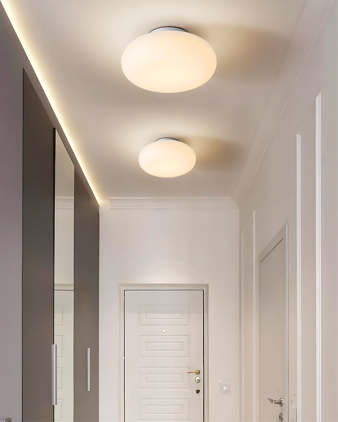 Ceiling Light Metal LED 7.9 in White Indoor Modern Living Room Bedroom Fixture | Thomler