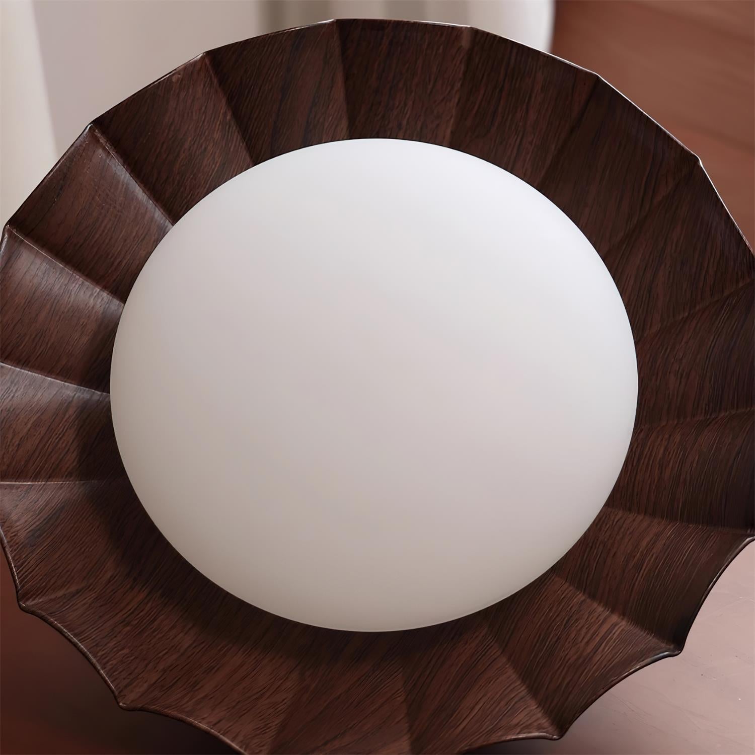 Ceiling Light Metal PE 9.8 in Flush Mount Bedroom Living Room Soft Ambient Lighting Scalloped Modern Indoor Fixture | Thomler