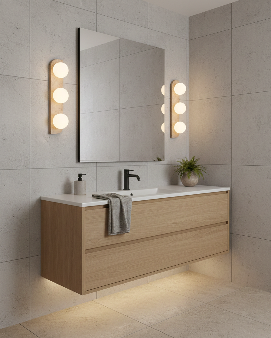 Wall Lamp Travertine Stone 7W G9 7 in Indoor Bathroom Hallway Lighting Fixture Modern Minimalist Design | Thomler