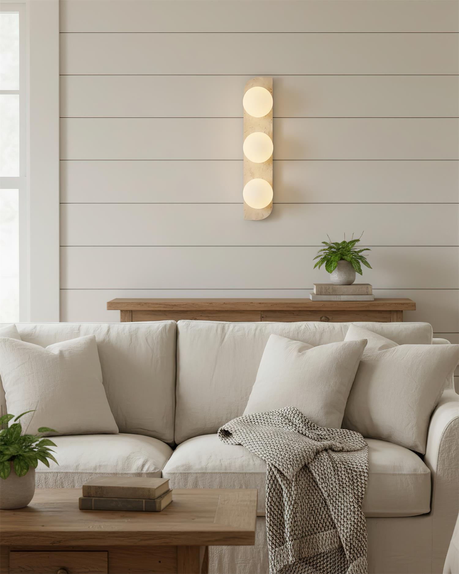 Wall Lamp Travertine Stone 7W G9 7 in Indoor Bathroom Hallway Lighting Fixture Modern Minimalist Design | Thomler