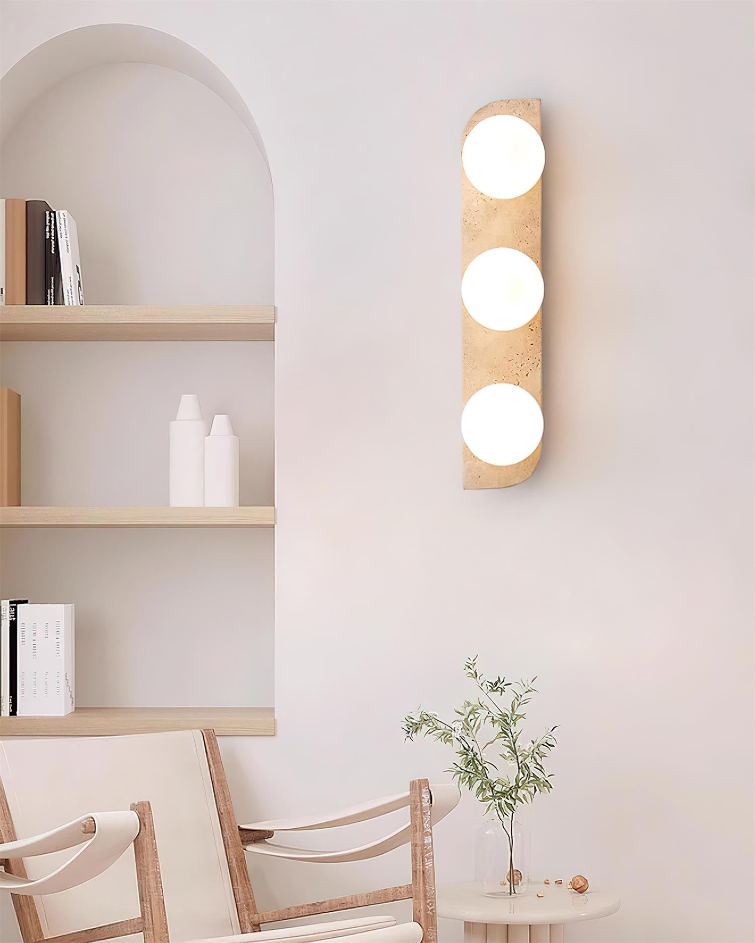 Wall Lamp Travertine Stone 7W G9 7 in Indoor Bathroom Hallway Lighting Fixture Modern Minimalist Design | Thomler
