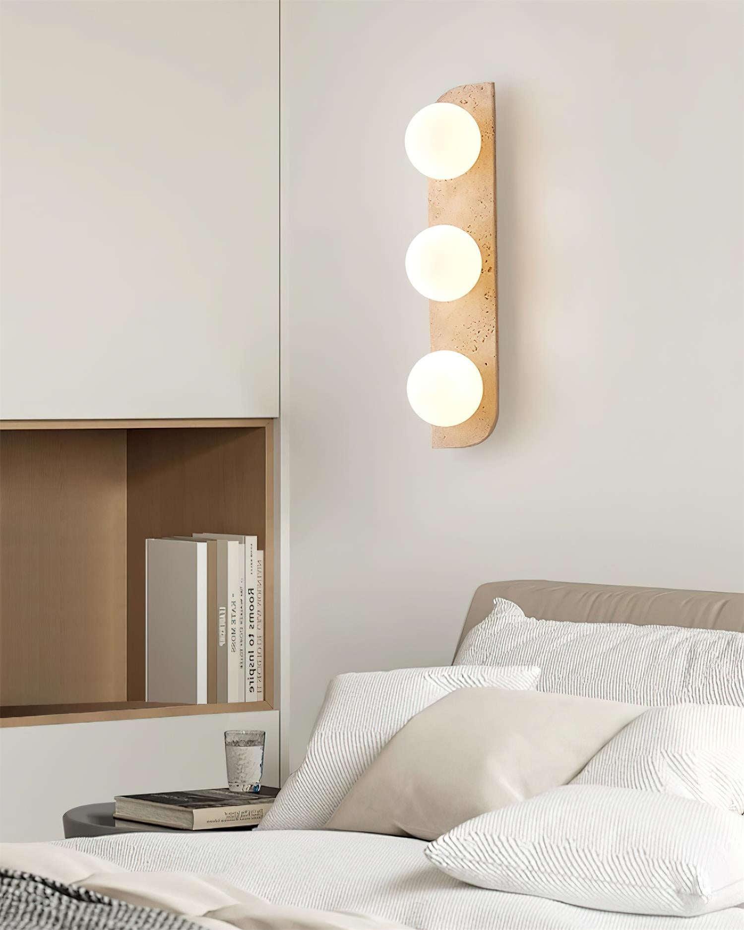 Wall Lamp Travertine Stone 7W G9 7 in Indoor Bathroom Hallway Lighting Fixture Modern Minimalist Design | Thomler