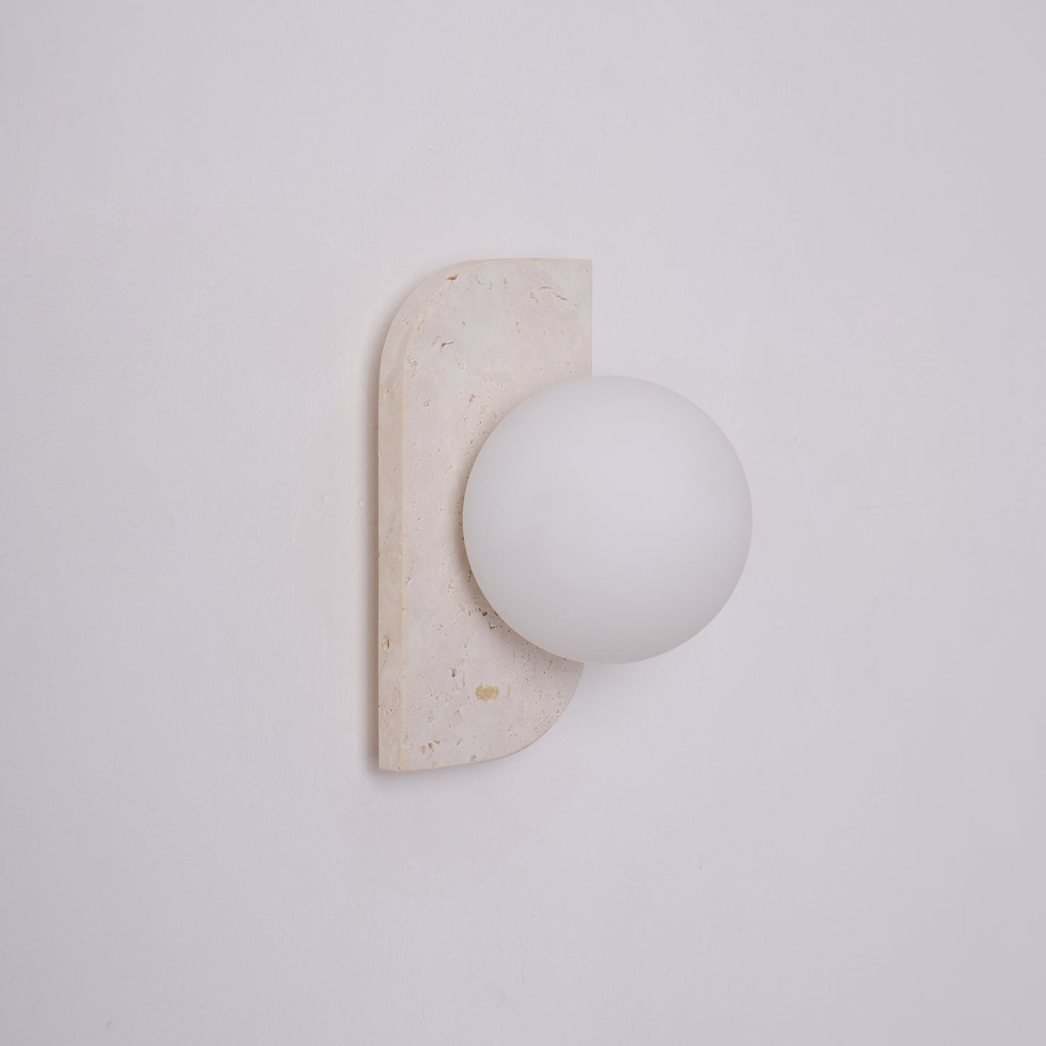 Wall Lamp Travertine Glass G9 Beige Living Room Hallway Bathroom Minimalist Japandi Ambient Lighting | Thomler