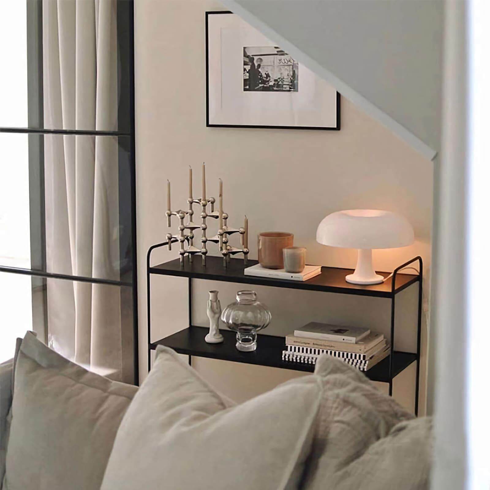 Table Lamp Metal 12.6 in Warm White Indoor Desk Reading Light Modern Minimalist Design | Thomler