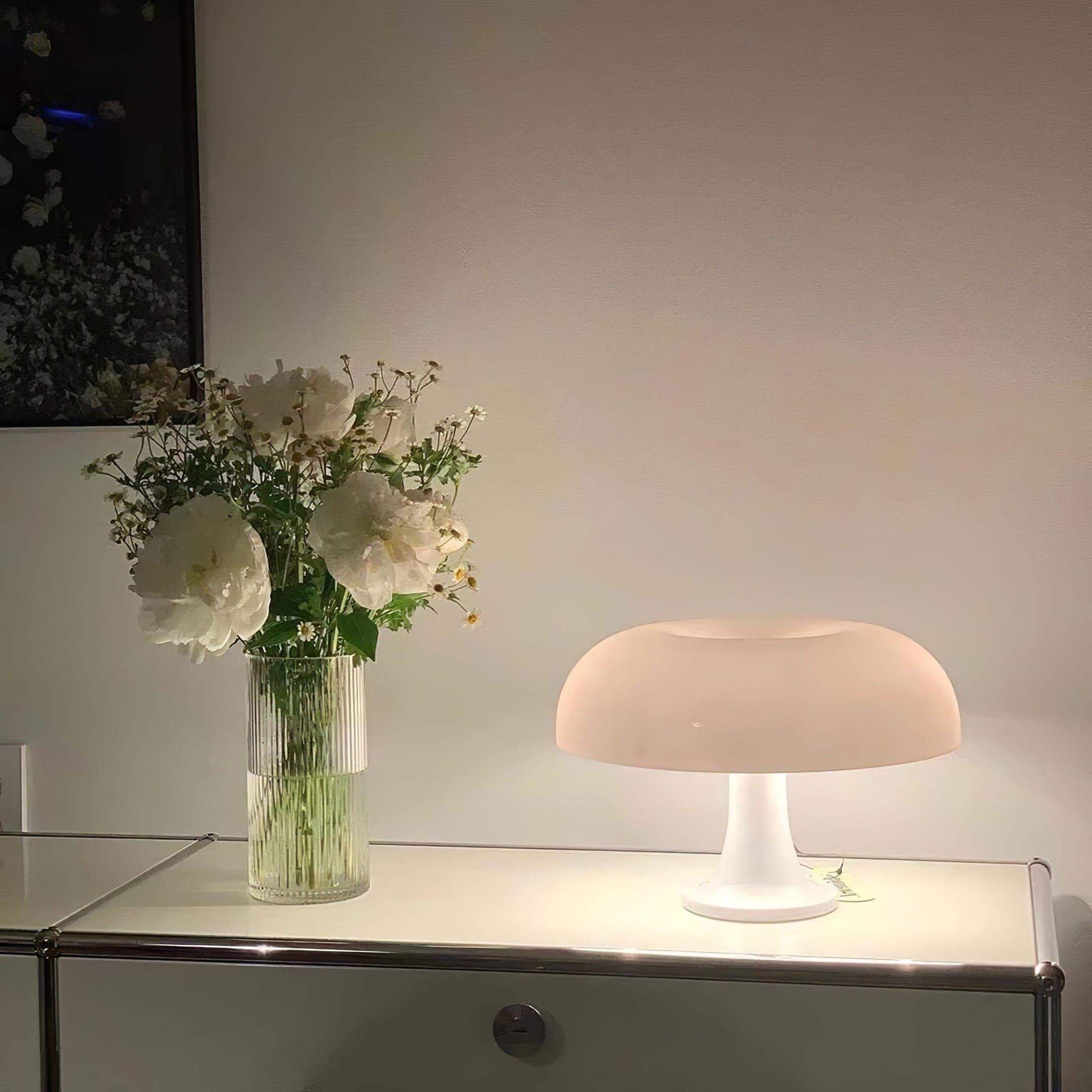 Table Lamp Metal 12.6 in Warm White Indoor Desk Reading Light Modern Minimalist Design | Thomler