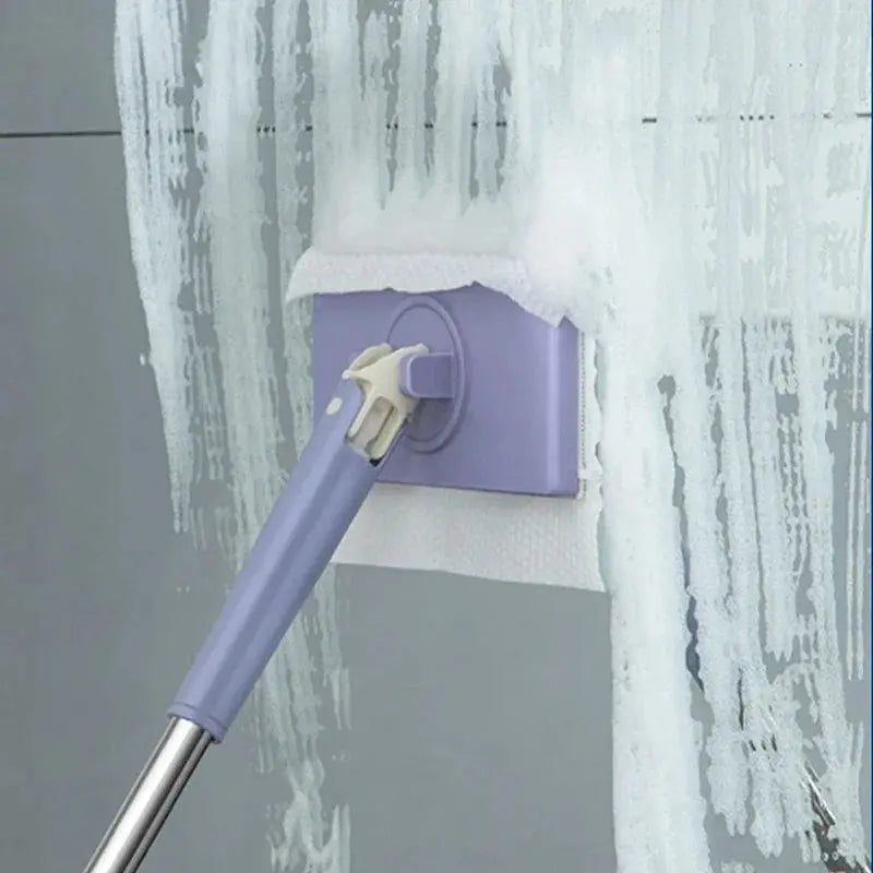 Compact Spin Mop with Press-Release Head – Hands-Free Cloth Ejection for Quick Floor Cleaning | Thomler