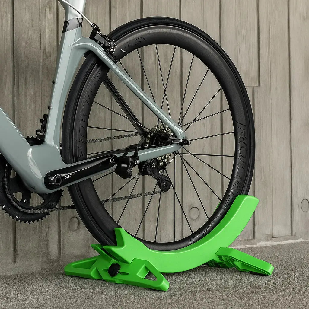 Bicycle Stand ABS Plastic 54.0 cm x 40.0 cm Bike Storage Floor Rack Front Rear Wheel Parking Holder Garage Organisation | Thomler