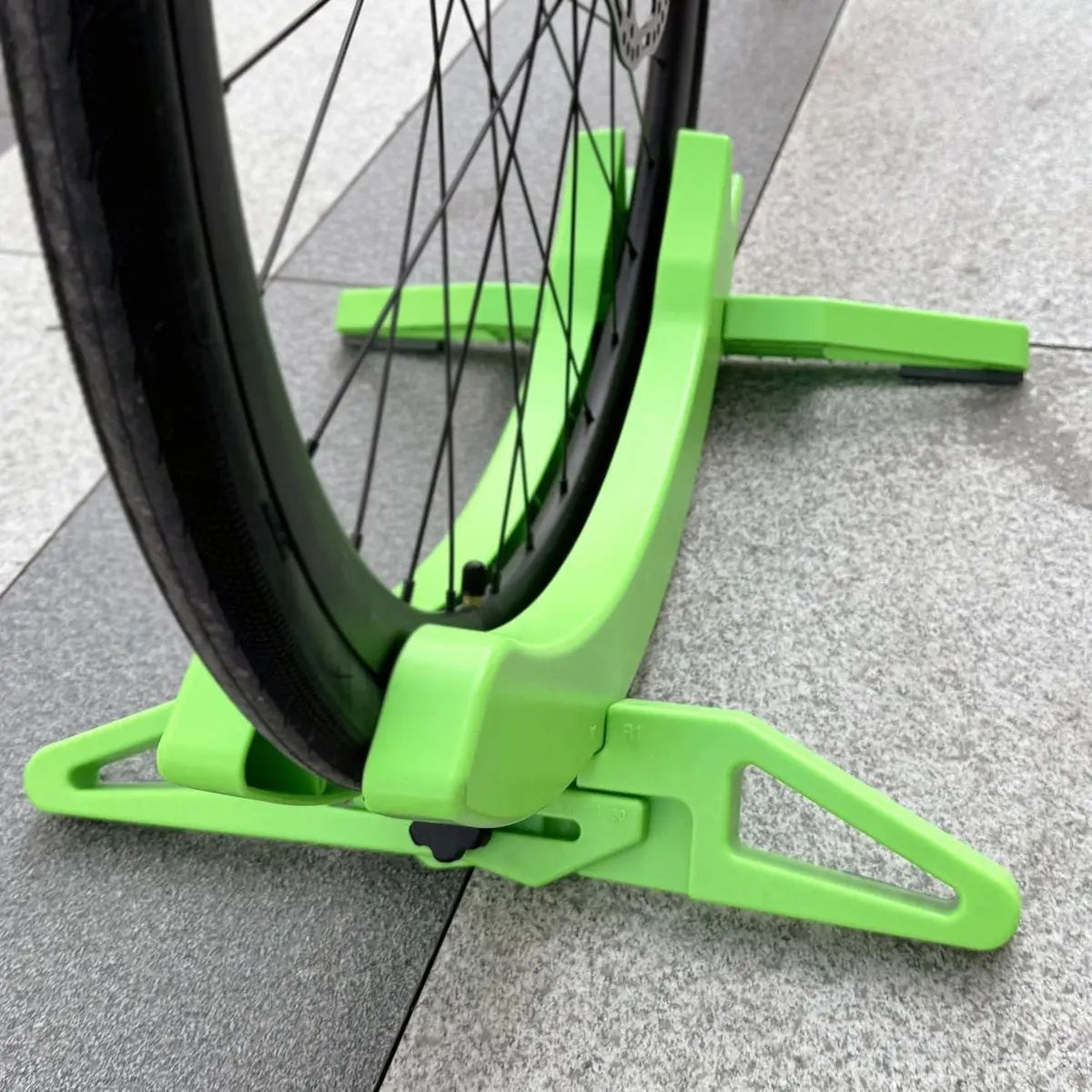 Bicycle Stand ABS Plastic 54.0 cm x 40.0 cm Bike Storage Floor Rack Front Rear Wheel Parking Holder Garage Organisation | Thomler