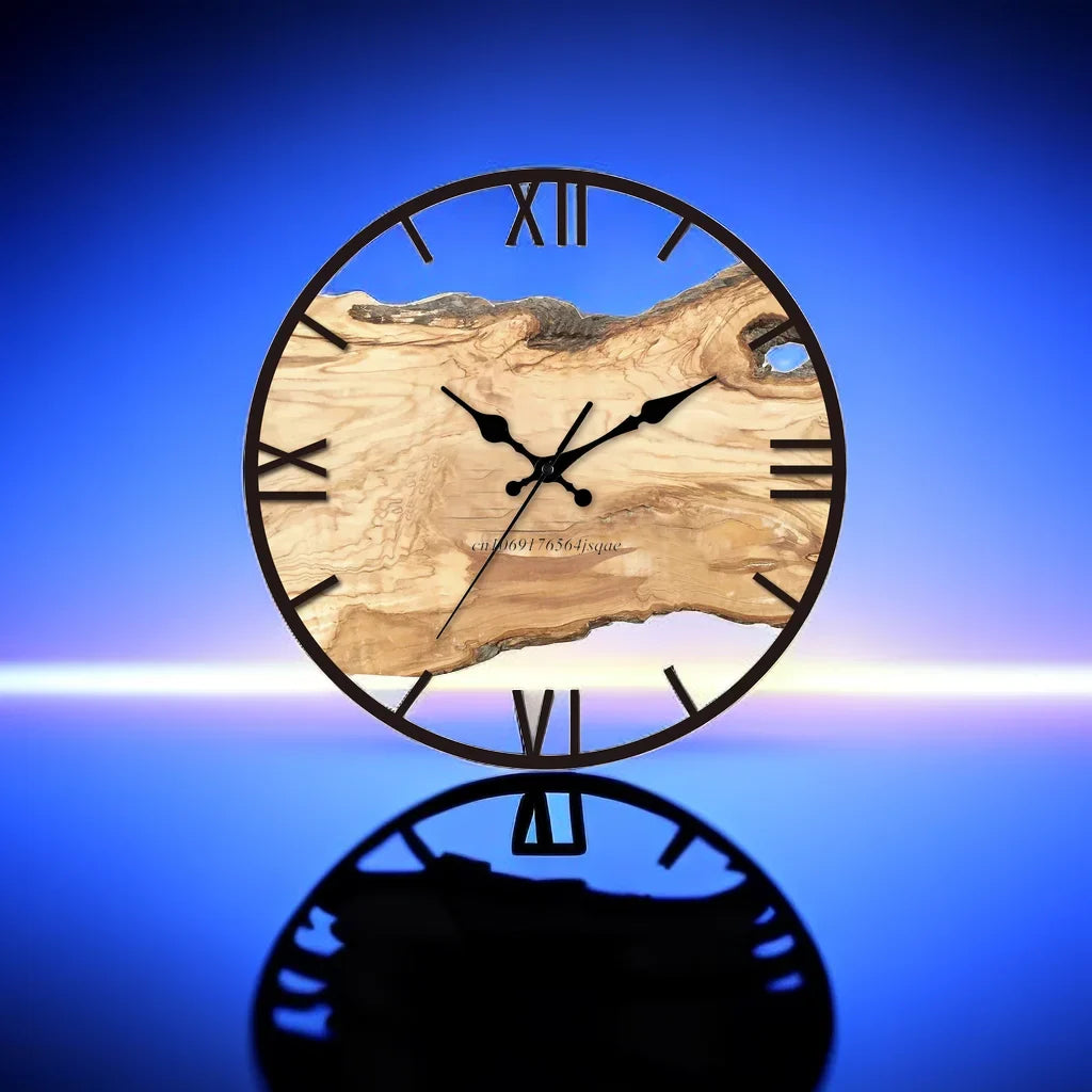 Clear Acrylic Wall Clock – Silent Quartz Movement, Modern See-Through Design for Living Room & Bedroom | Thomler