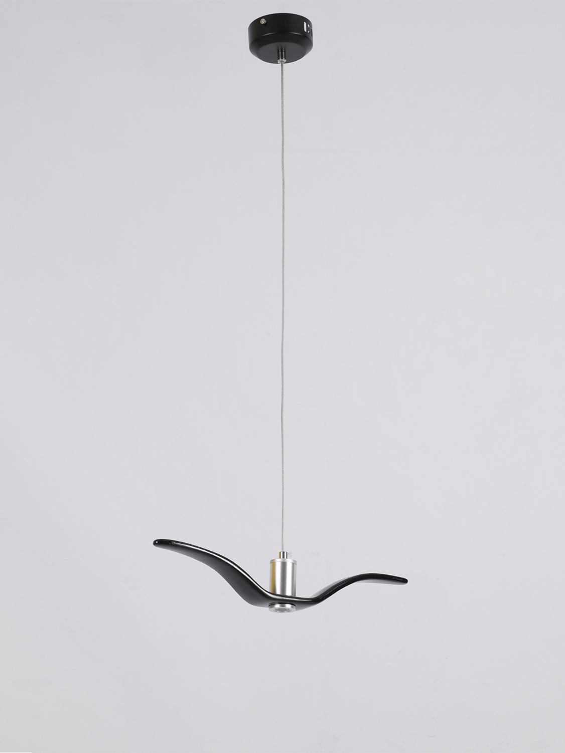 Pendant Light Resin LED 40.0 cm Black Dining Room Bird Ceiling Hanging Lamp Adjustable Cable Modern Scandinavian | Thomler