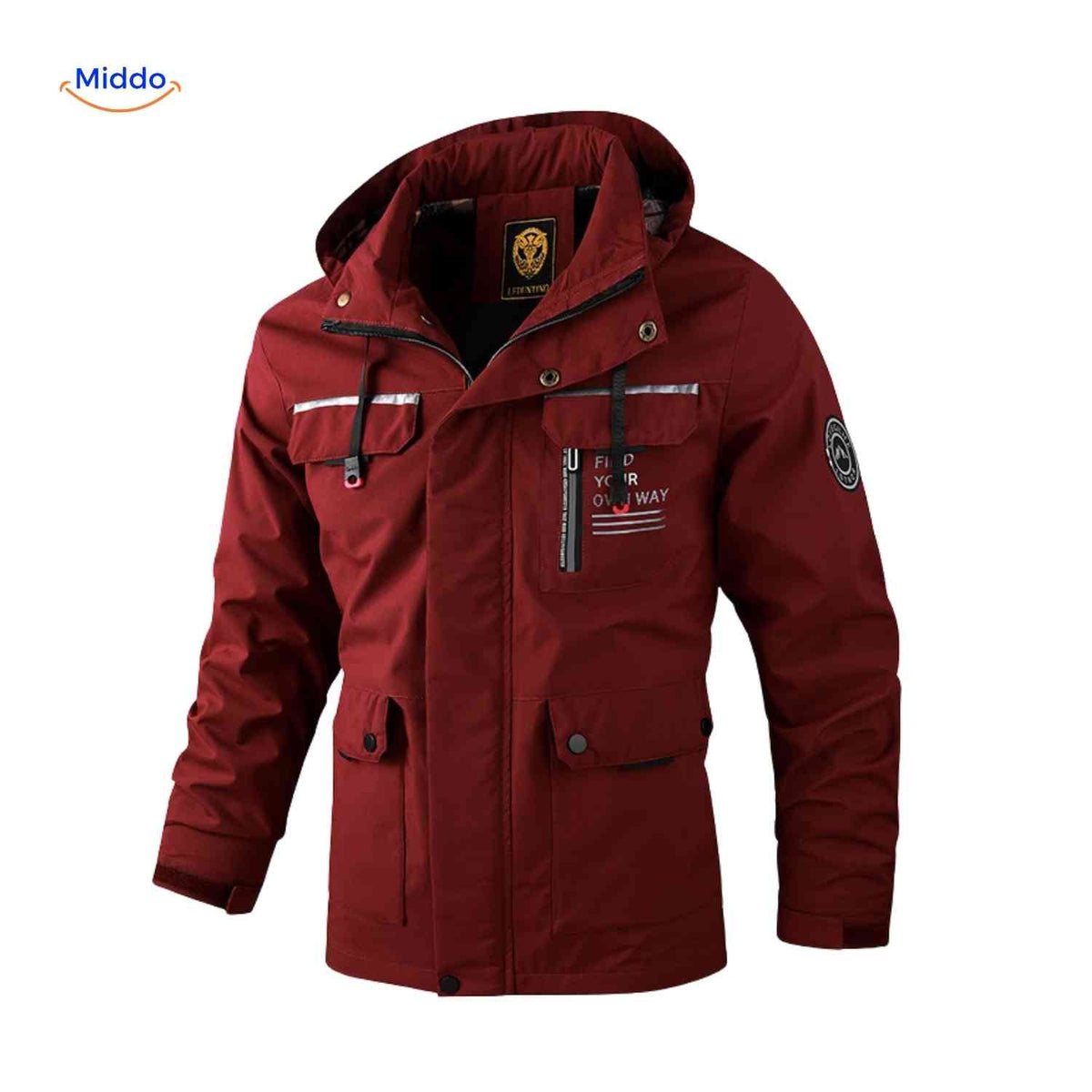 Men's Hooded All-Weather Jacket – Water-Resistant Cotton-Blend Parka for Fall & Spring | Thomler