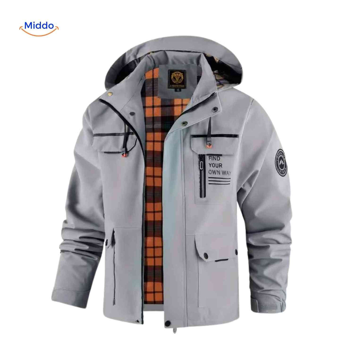 Men's Hooded All-Weather Jacket – Water-Resistant Cotton-Blend Parka for Fall & Spring | Thomler