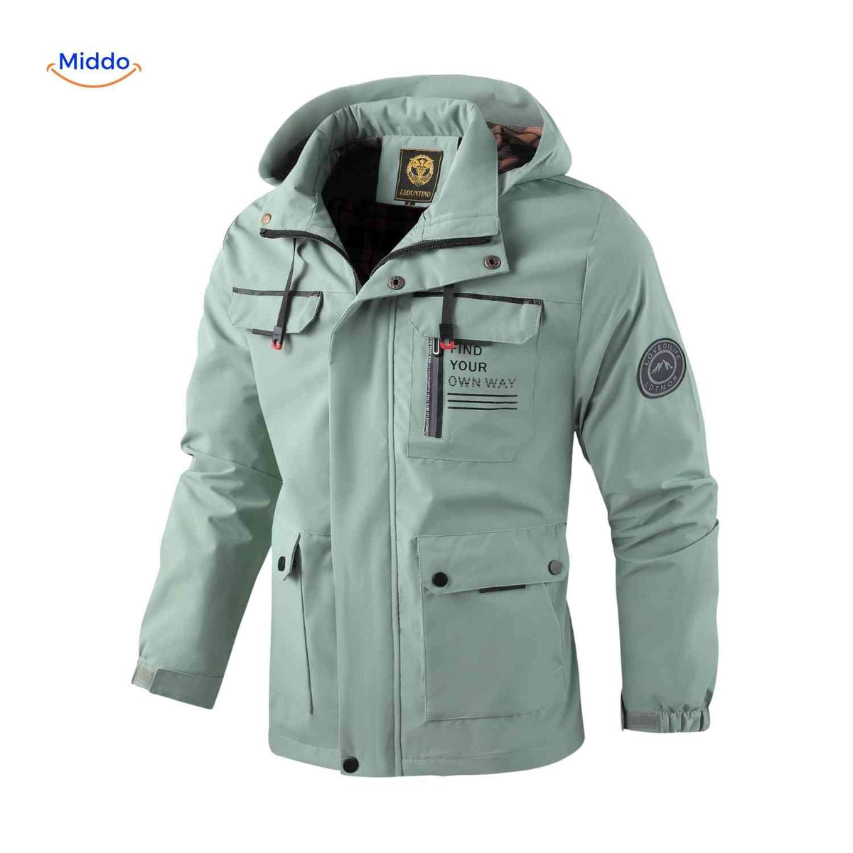 Men's Hooded All-Weather Jacket – Water-Resistant Cotton-Blend Parka for Fall & Spring | Thomler